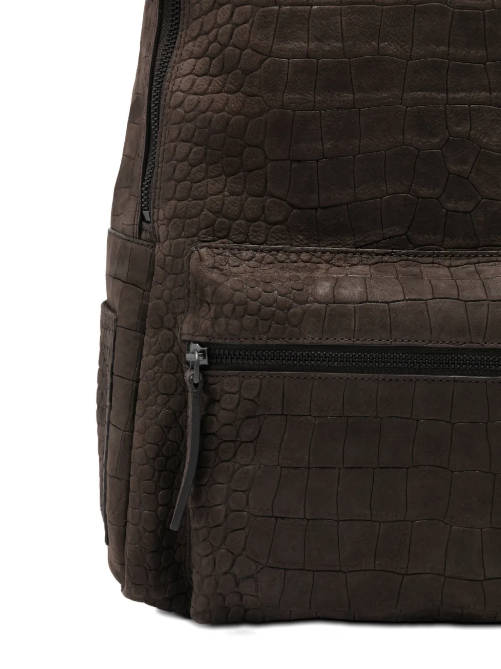 FREEDOM CROCODILE-EFFECT ZIP BACKPACK