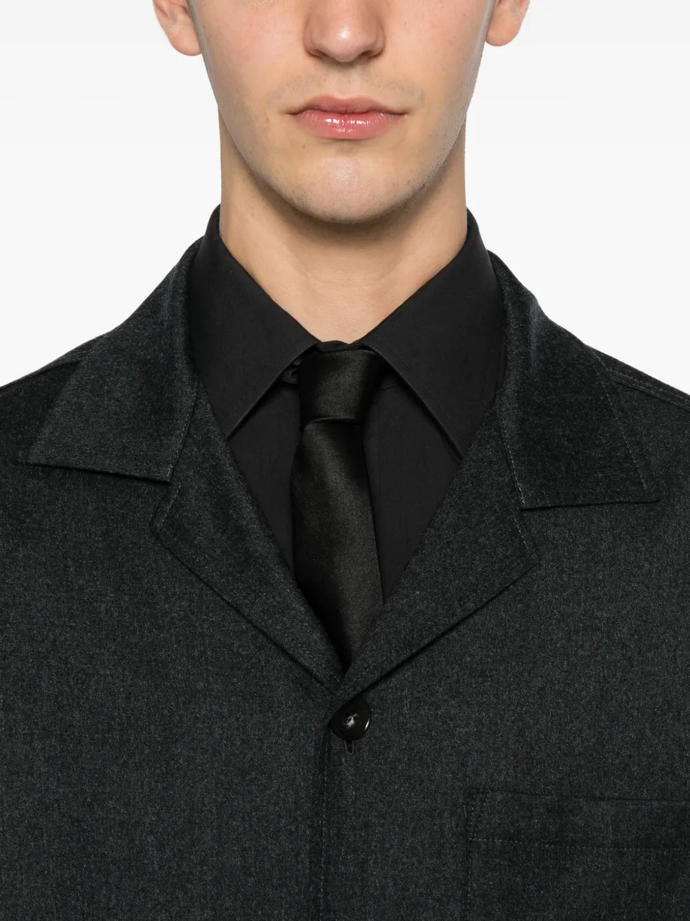 Canali button-up overshirt Grijs