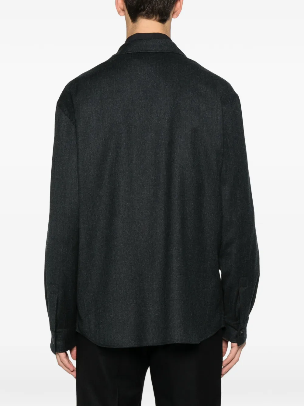 Canali button-up overshirt Grijs
