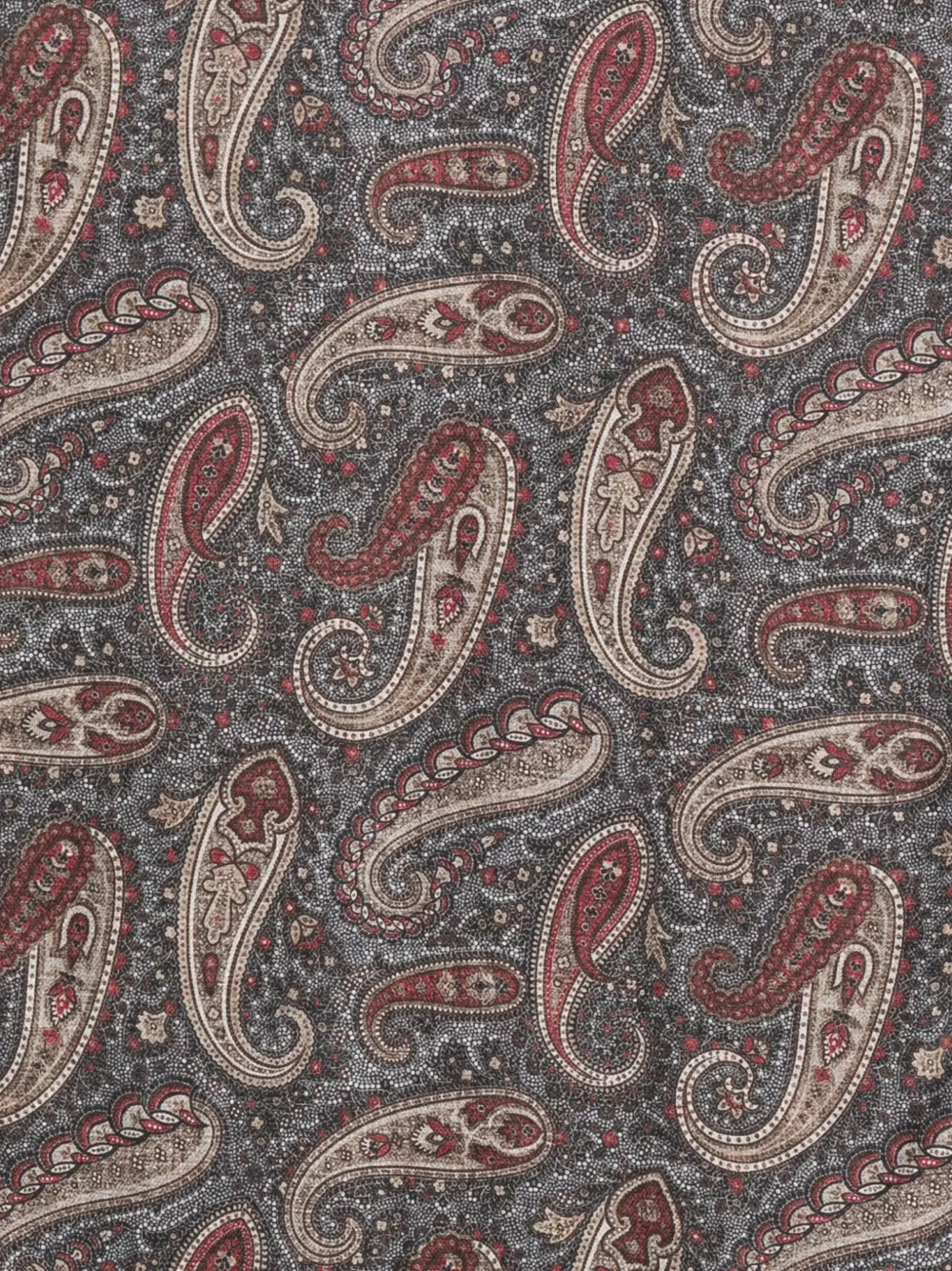 Dell'oglio Sjaal met franje en paisley-print - Blauw