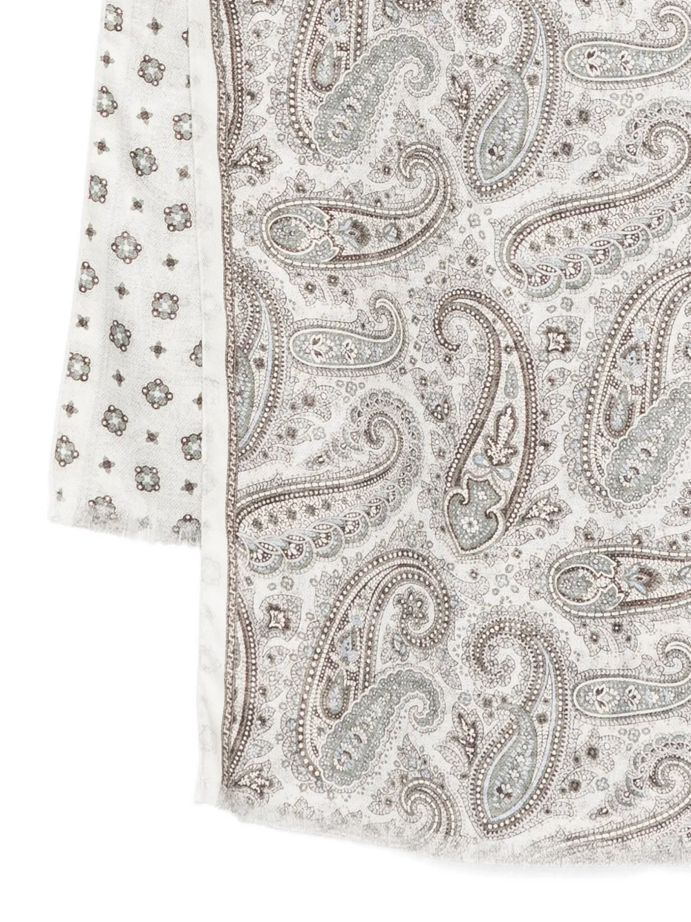 Dell'oglio paisley-patterned silk scarf - Grijs