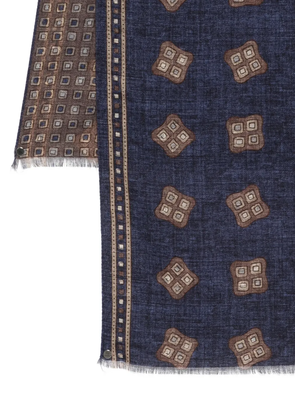 Dell'oglio patterned border-detail scarf | Image 2