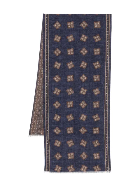Dell'oglio patterned border-detail scarf