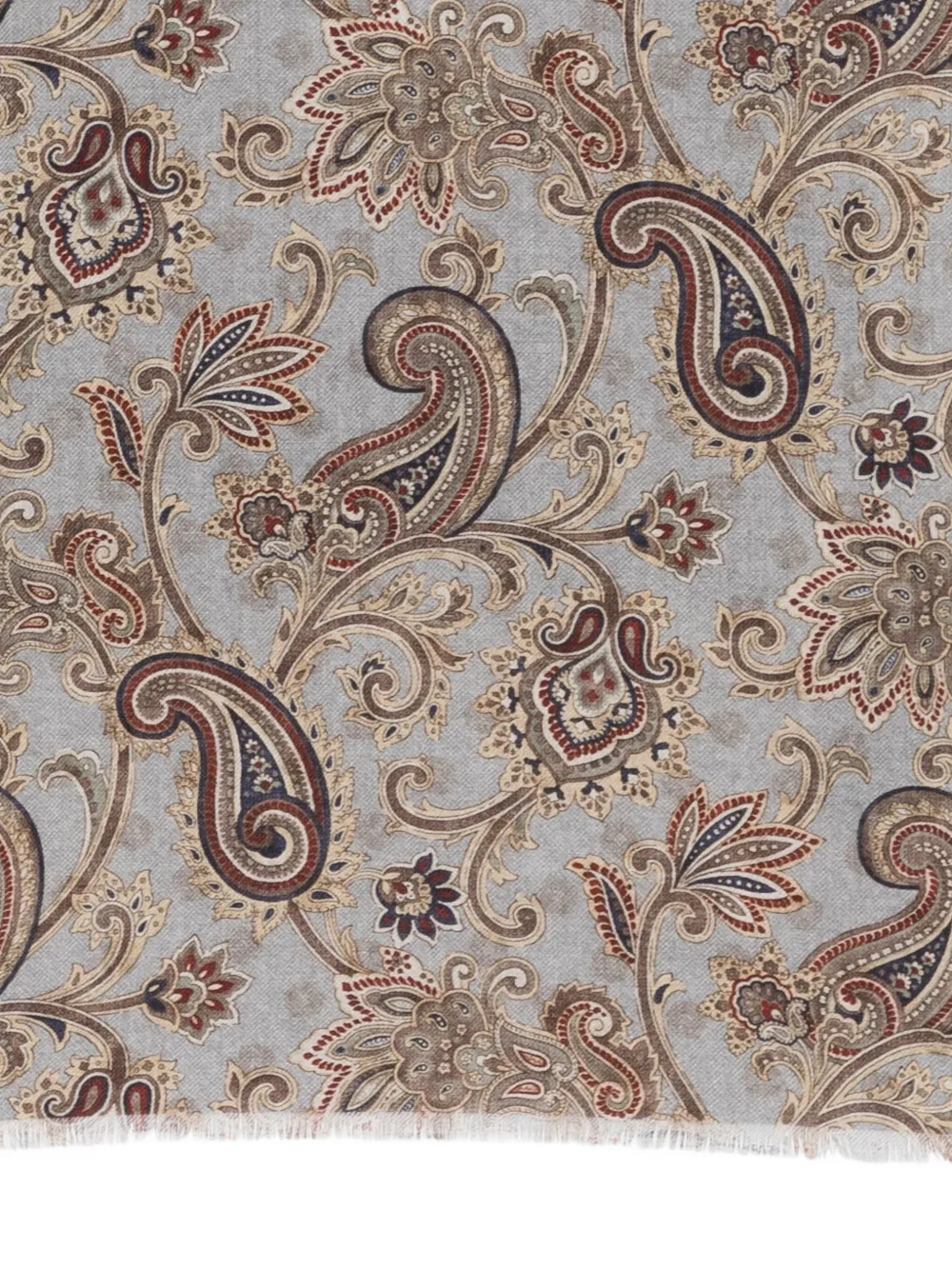 Dell'oglio paisley-pattern wool scarf - Blauw