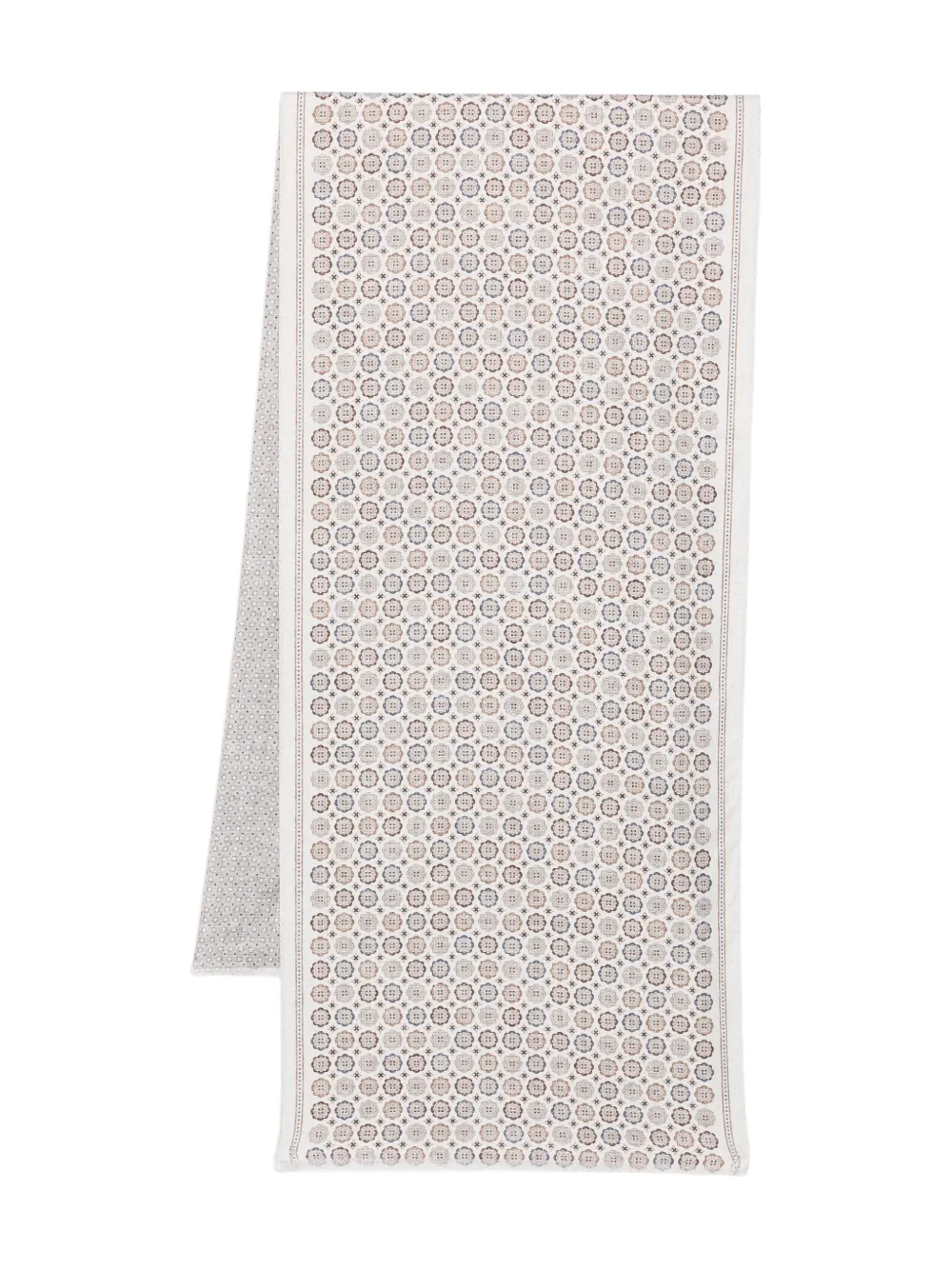 Dell'oglio patterned silk scarf | Grey | Image 1