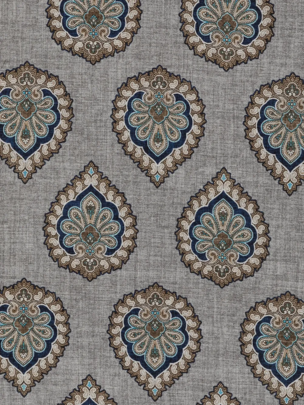 Dell'oglio fringed patterned scarf - Blauw