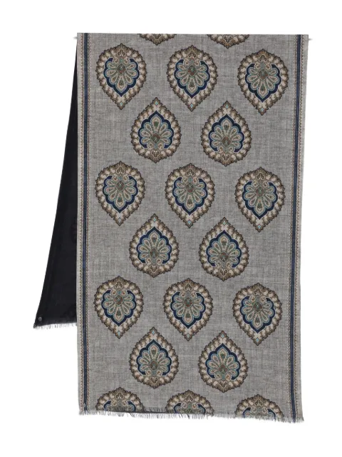Dell'oglio fringed patterned scarf