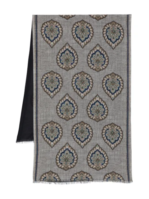 Dell'oglio fringed patterned scarf