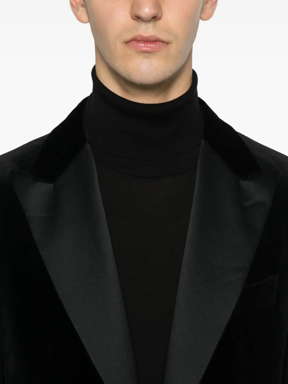 Canali Textured Blazer In Black