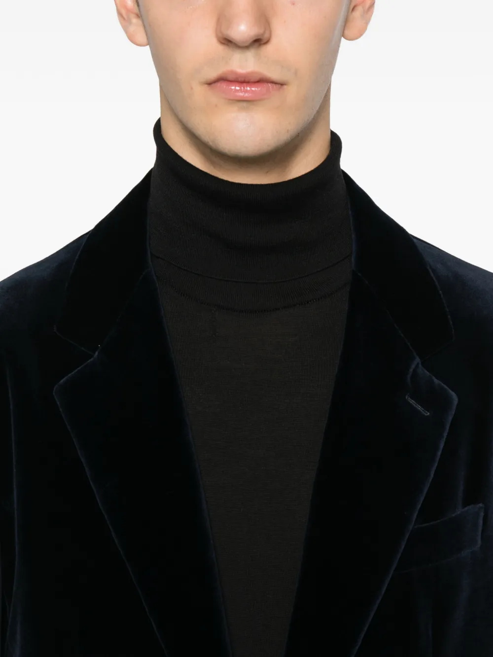 Canali Velvet Blazer In Black