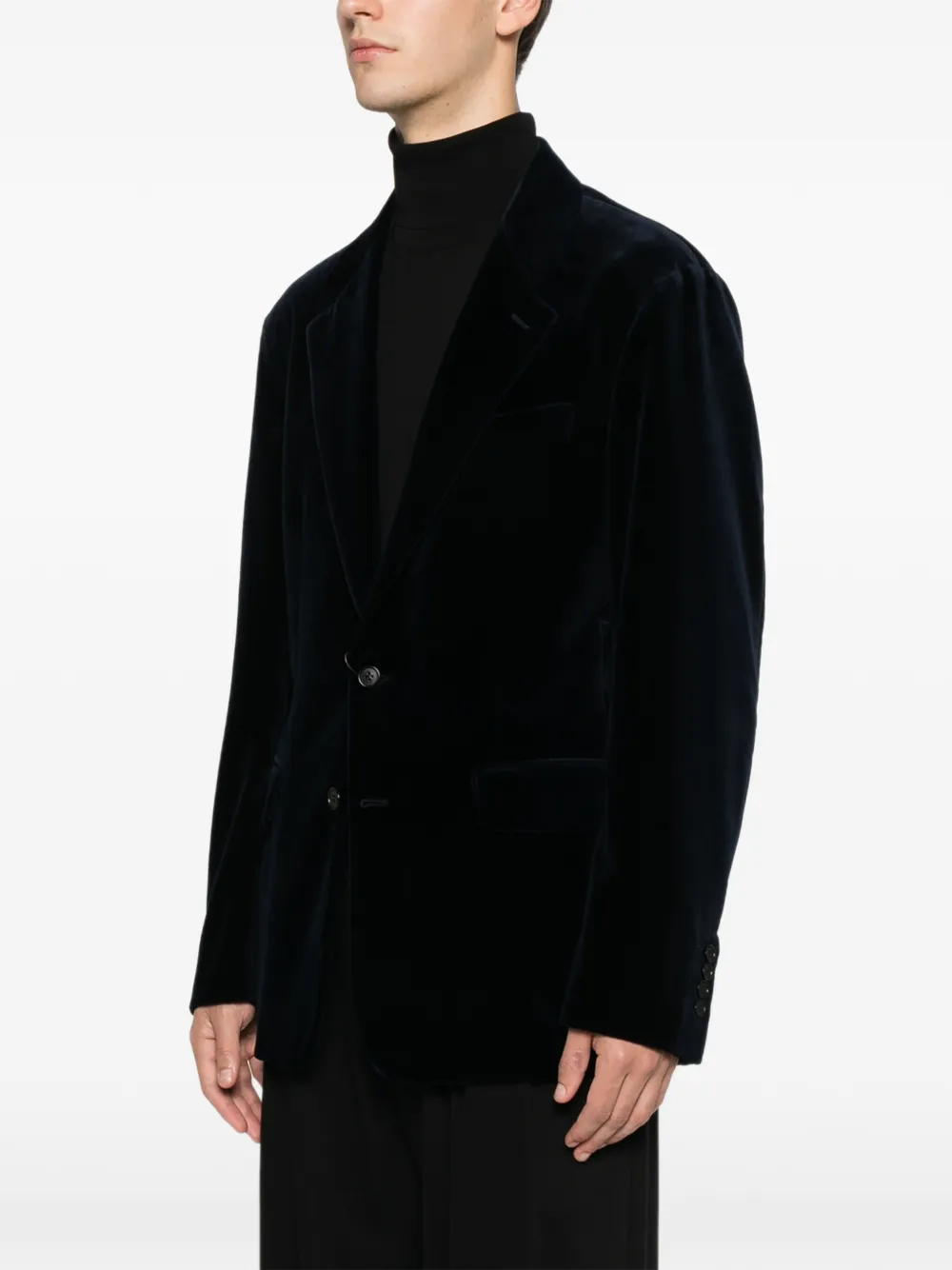 Canali Velvet Blazer In Black