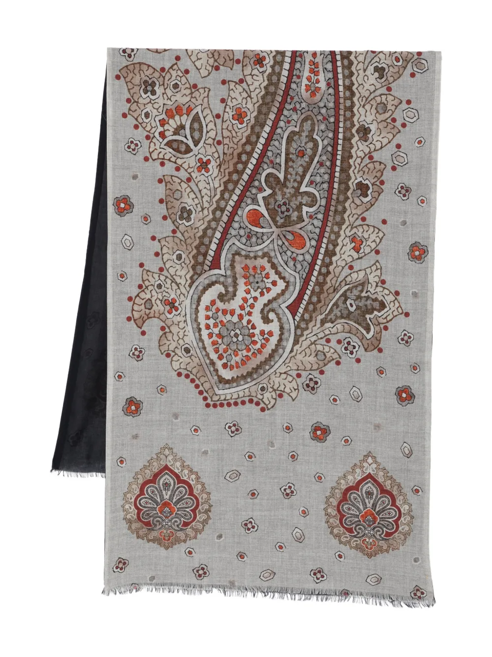 Dell'oglio paisley fringed scarf | Blue | Image 1