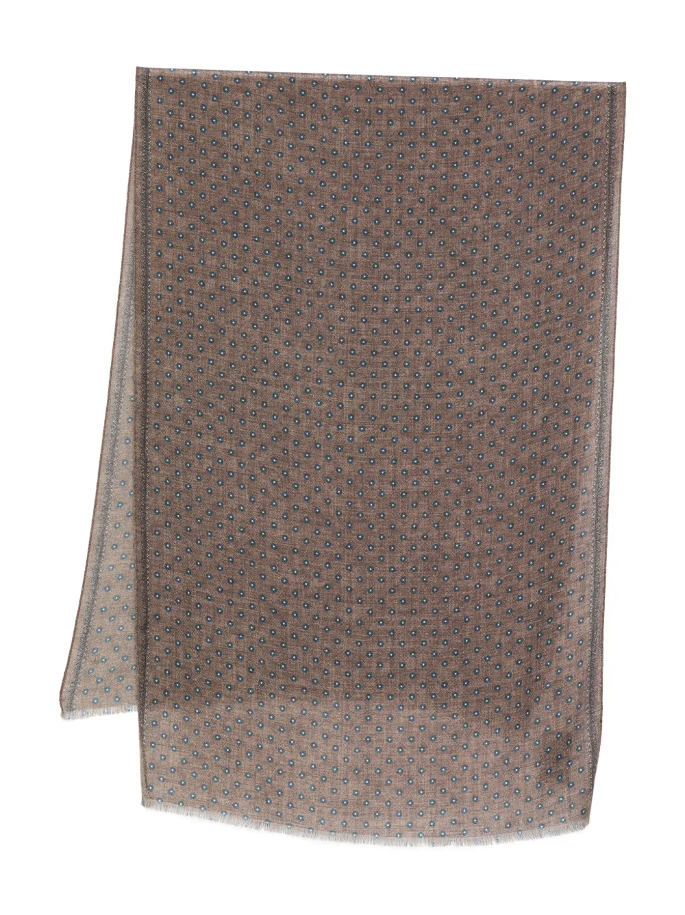 Dell'oglio dotted fringed scarf | Brown | Image 1