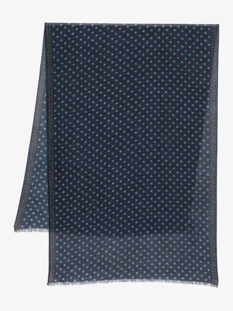 Dell'oglio dotted fringed scarf