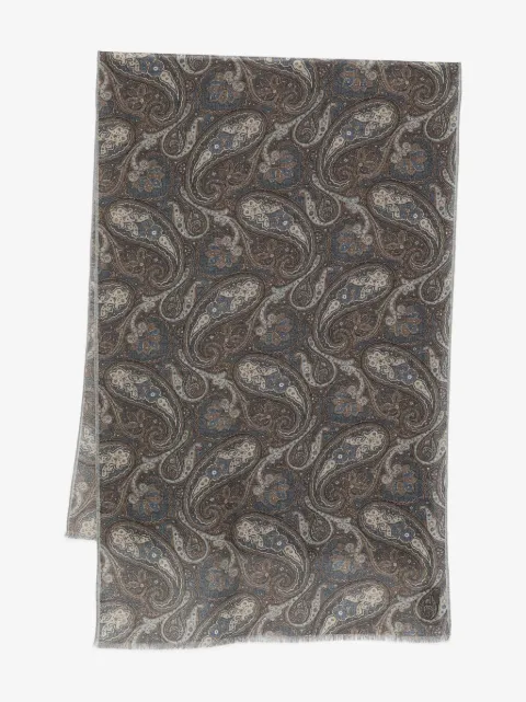 Dell'oglio paisley fringed scarf