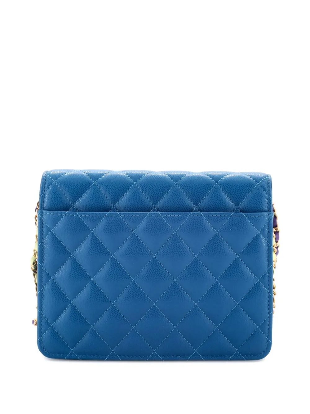 CHANEL Pre-Owned Square Wallet on Double Chain Quilted Caviar crossbody bag | Pre-Owned | Image 2