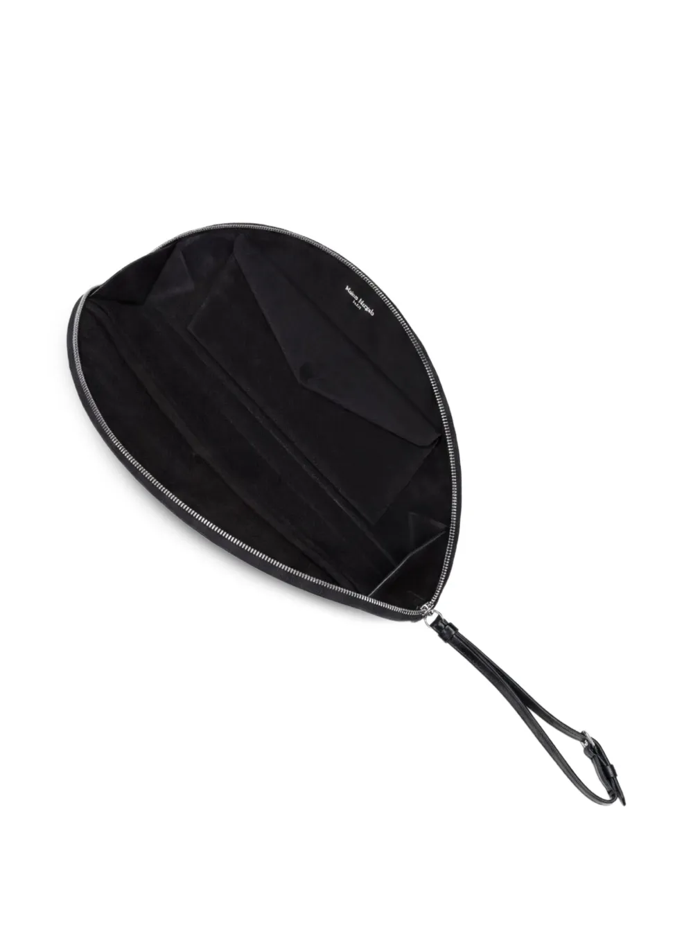 Maison Margiela Halvemaanvormige leren clutch Zwart
