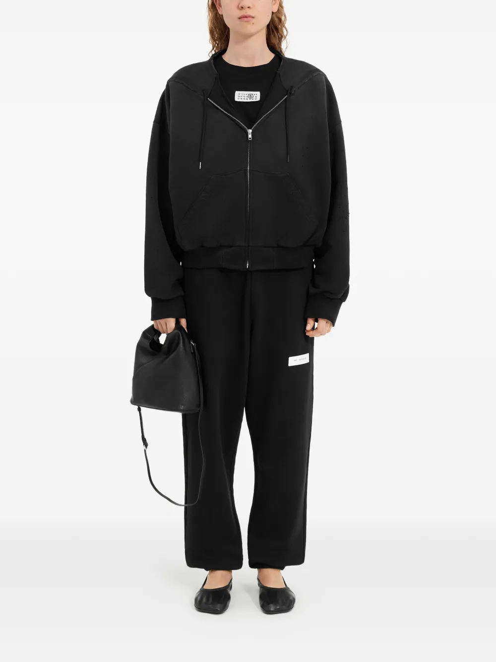 MM6 Maison Margiela Hoodie met rits Zwart