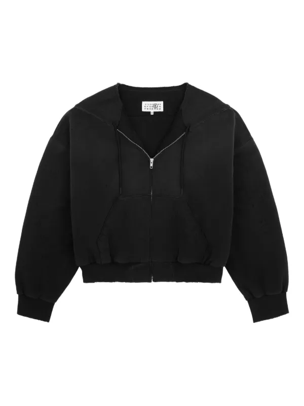 MM6 Maison Margiela Zipped Hoodie in Black