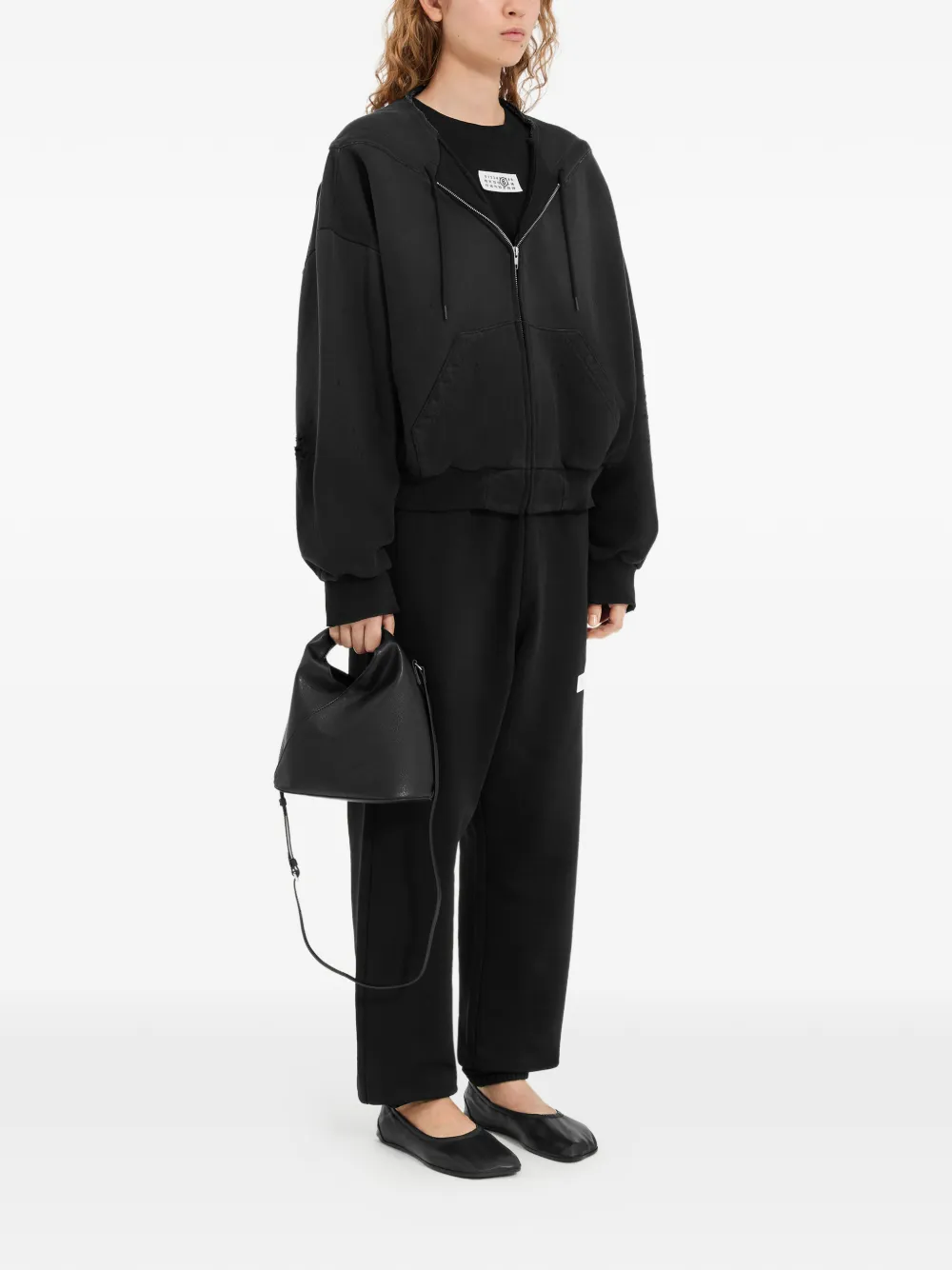 MM6 Maison Margiela Hoodie met rits Zwart