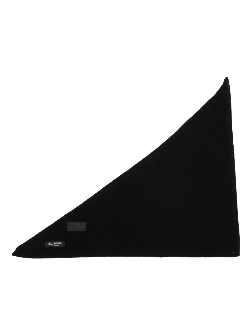 Mm6 Maison Margiela Logo-patch Scarf In Black
