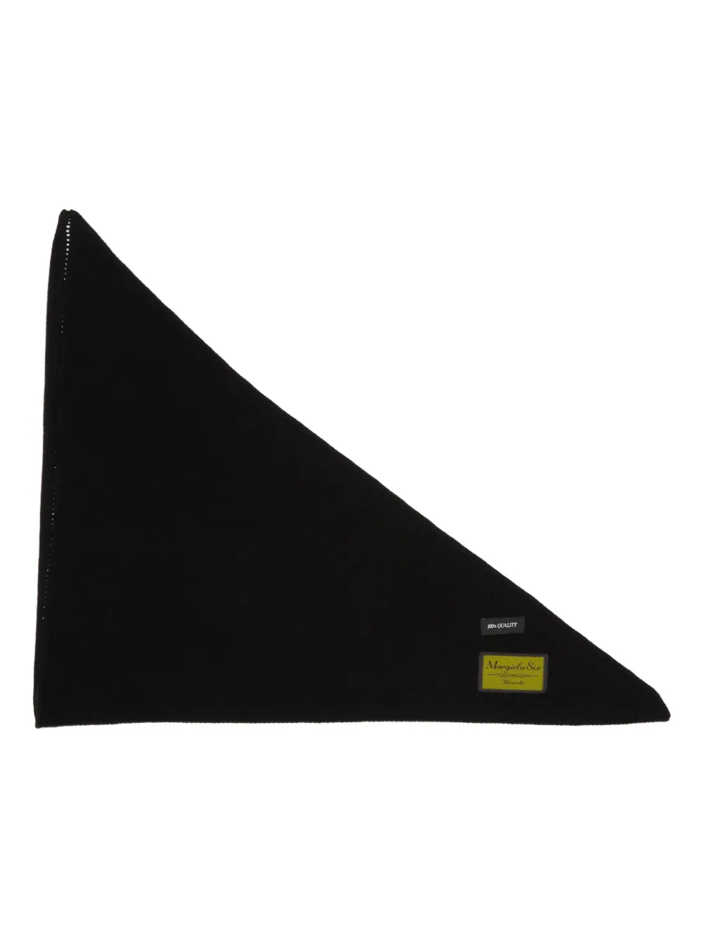 Mm6 Maison Margiela Logo-patch Scarf In Black