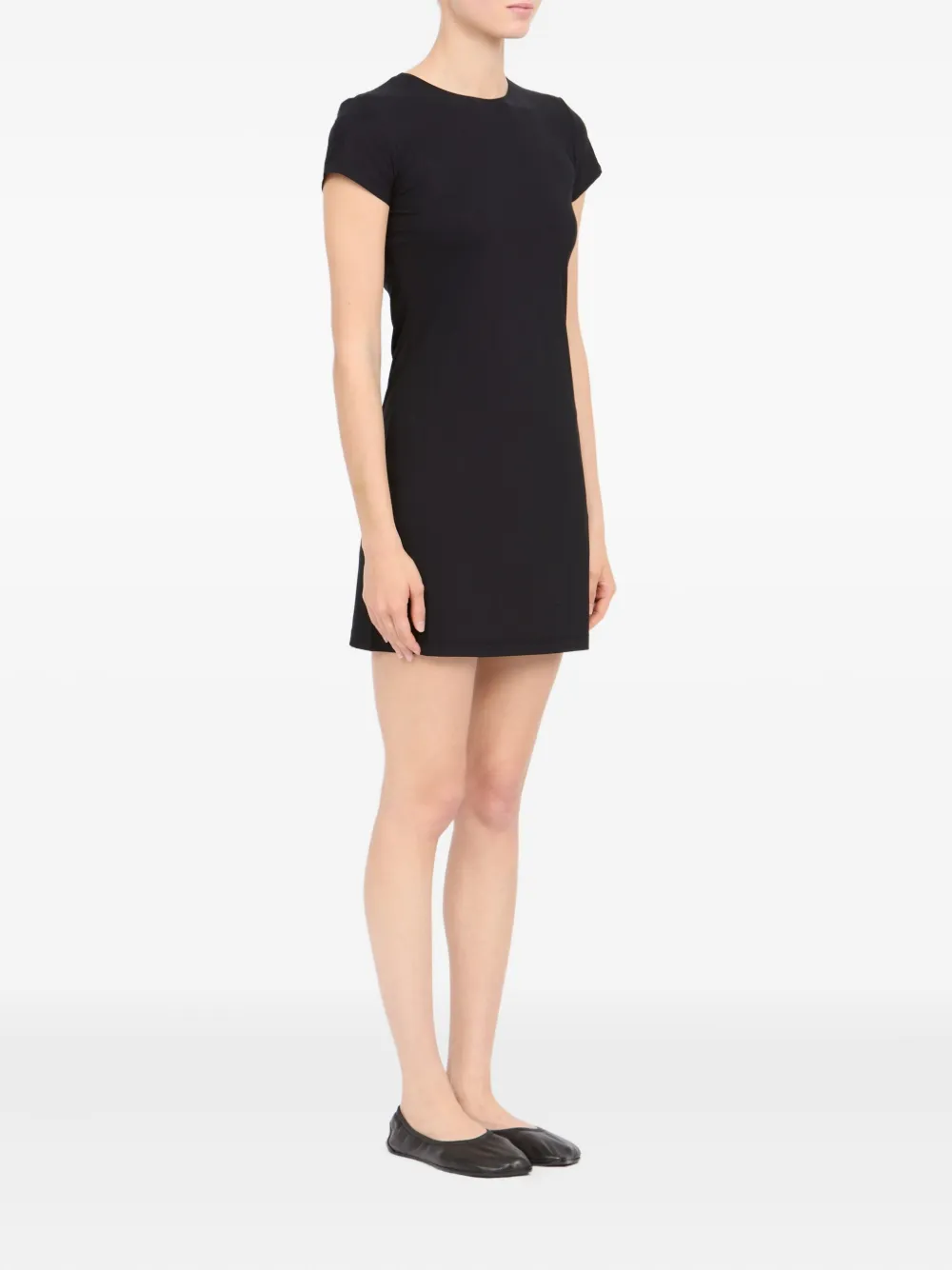 Mm6 Maison Margiela Short-sleeve Mini Dress In Black