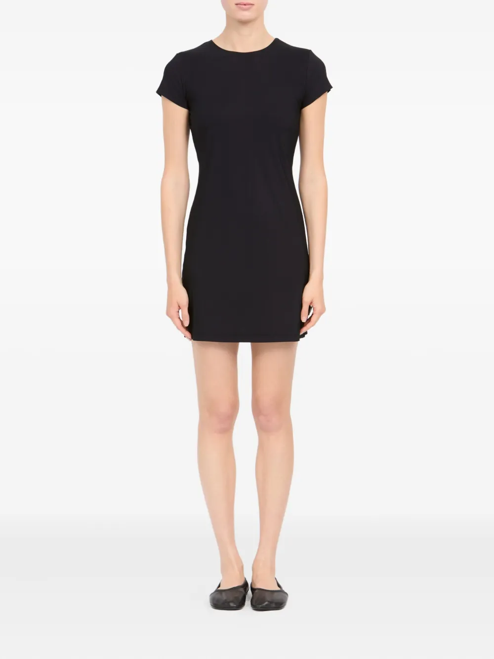 Mm6 Maison Margiela Short-sleeve Mini Dress In Black