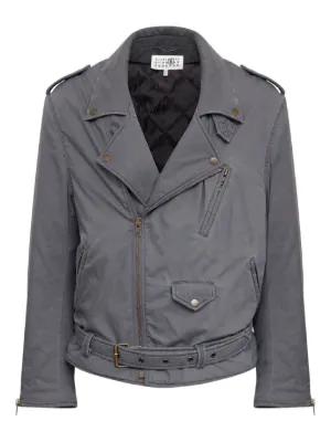 MM6 Maison Margiela ライダースジャケット | グレー | FARFETCH JP