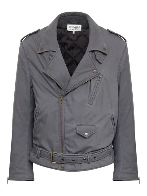 MM6 Maison Margiela belted zip-up biker jacket