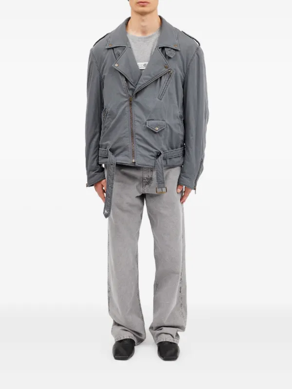 MM6 Maison Margiela ライダースジャケット | グレー | FARFETCH JP