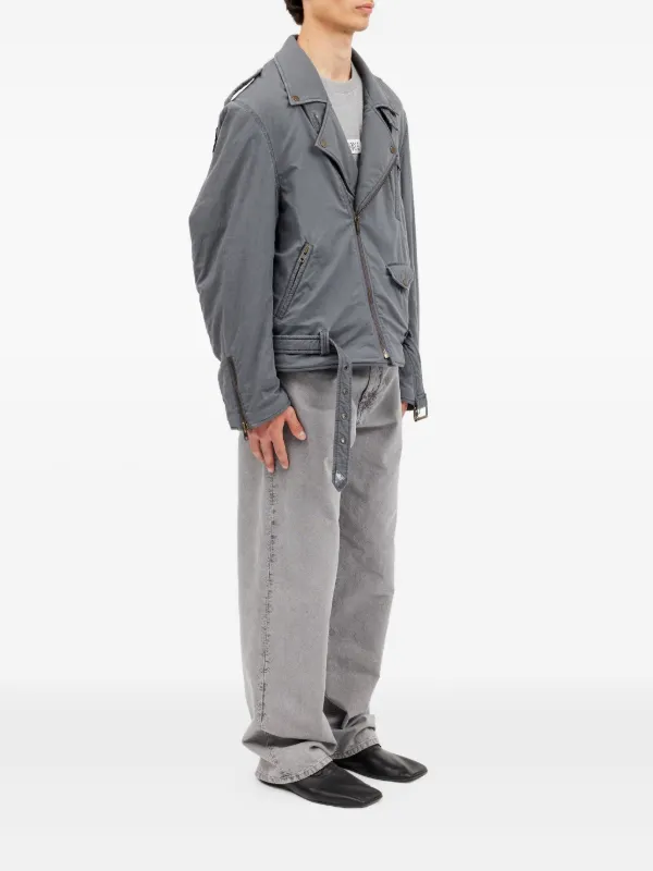 MM6 Maison Margiela ライダースジャケット | グレー | FARFETCH JP