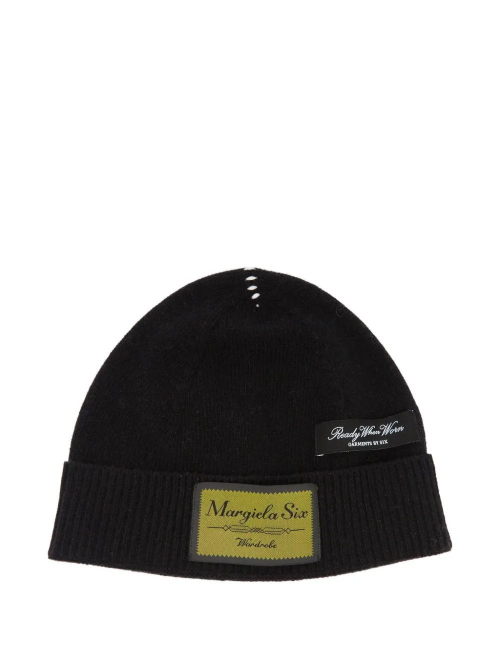 MM6 Maison Margiela Berretto con applicazione logo - Nero