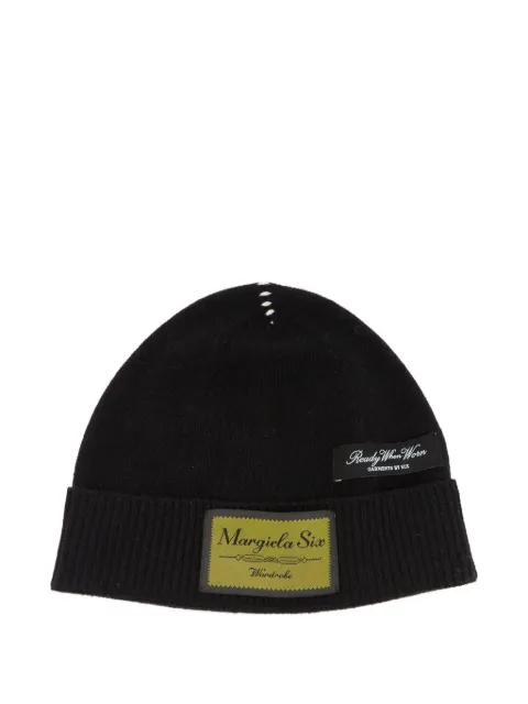 MM6 Maison Margiela logo-patch beanie 