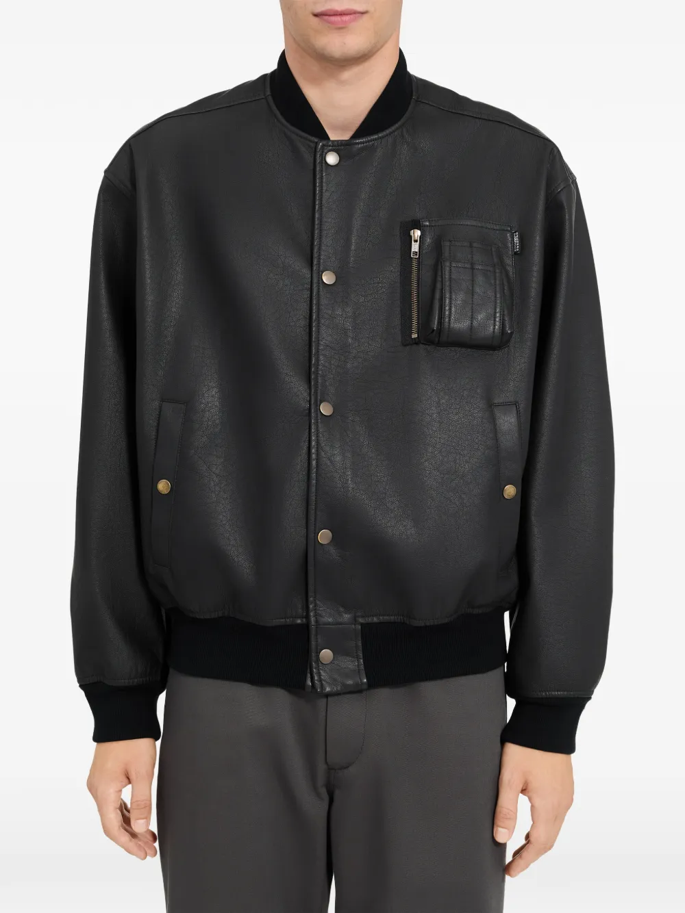 MM6 Maison Margiela Bomber effetto pelle - Nero