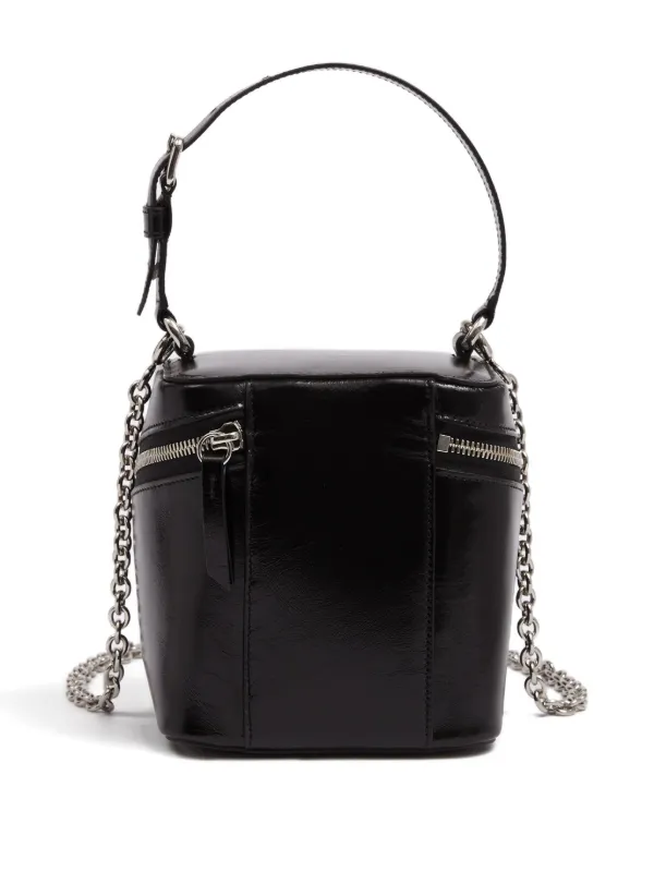 Maison Margielaブラックレザーケース Maison Margiela Big Cube Clutch Bag | Black | FARFETCH