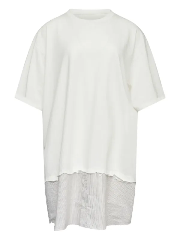 maison margiela t shirt dress MM6 Maison Margiela logo-print T-shirt Dress | Black
