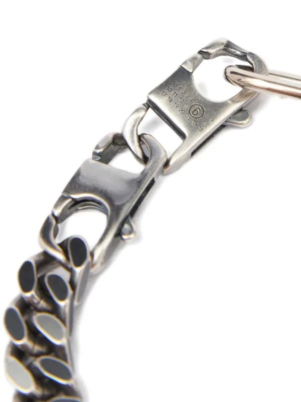 MM6 Maison Margiela カーブチェーン ブレスレット | シルバートーン