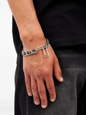 MM6 Maison Margiela カーブチェーン ブレスレット | シルバートーン