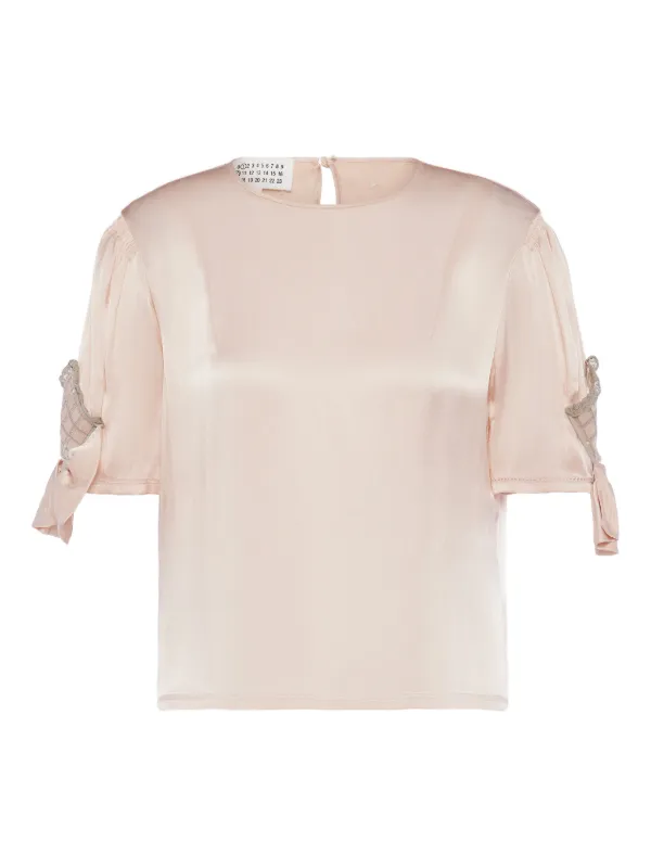 Maison Margiela Tie-sleeve Top in Neutrals