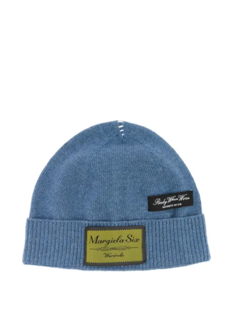 MM6 Maison Margiela logo-patch beanie