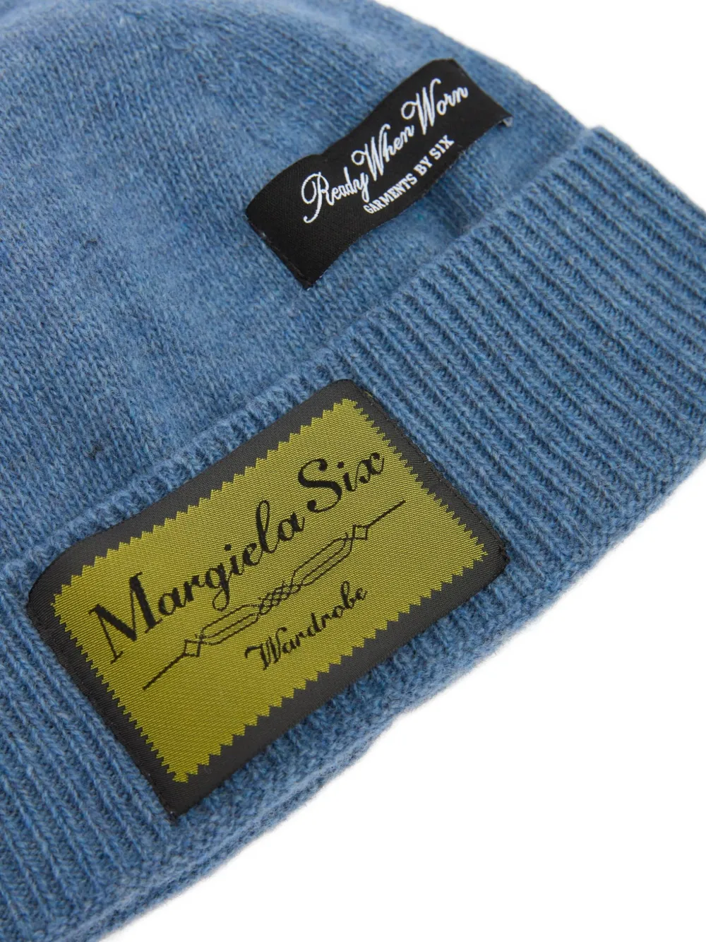 Mm6 Maison Margiela Logo-patch Beanie In Blue