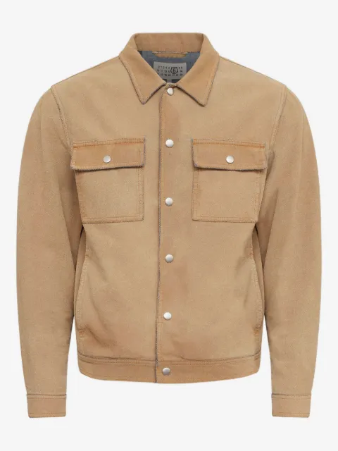 MM6 Maison Margiela suede effect denim jacket