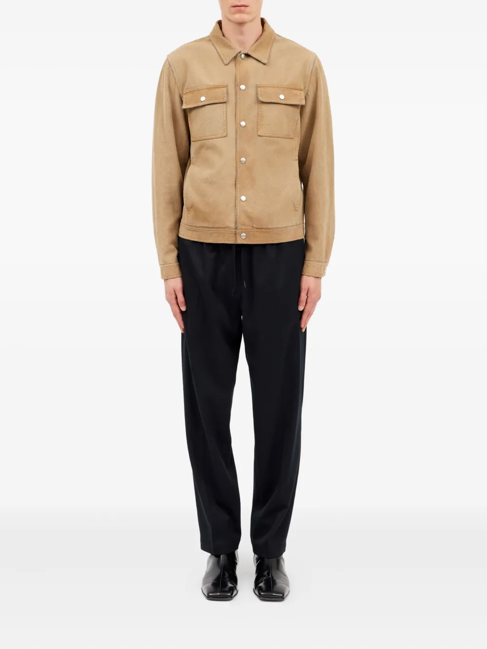  Mm6 Maison Margiela Patch-pocket Shirt Jacket - Neutrals 