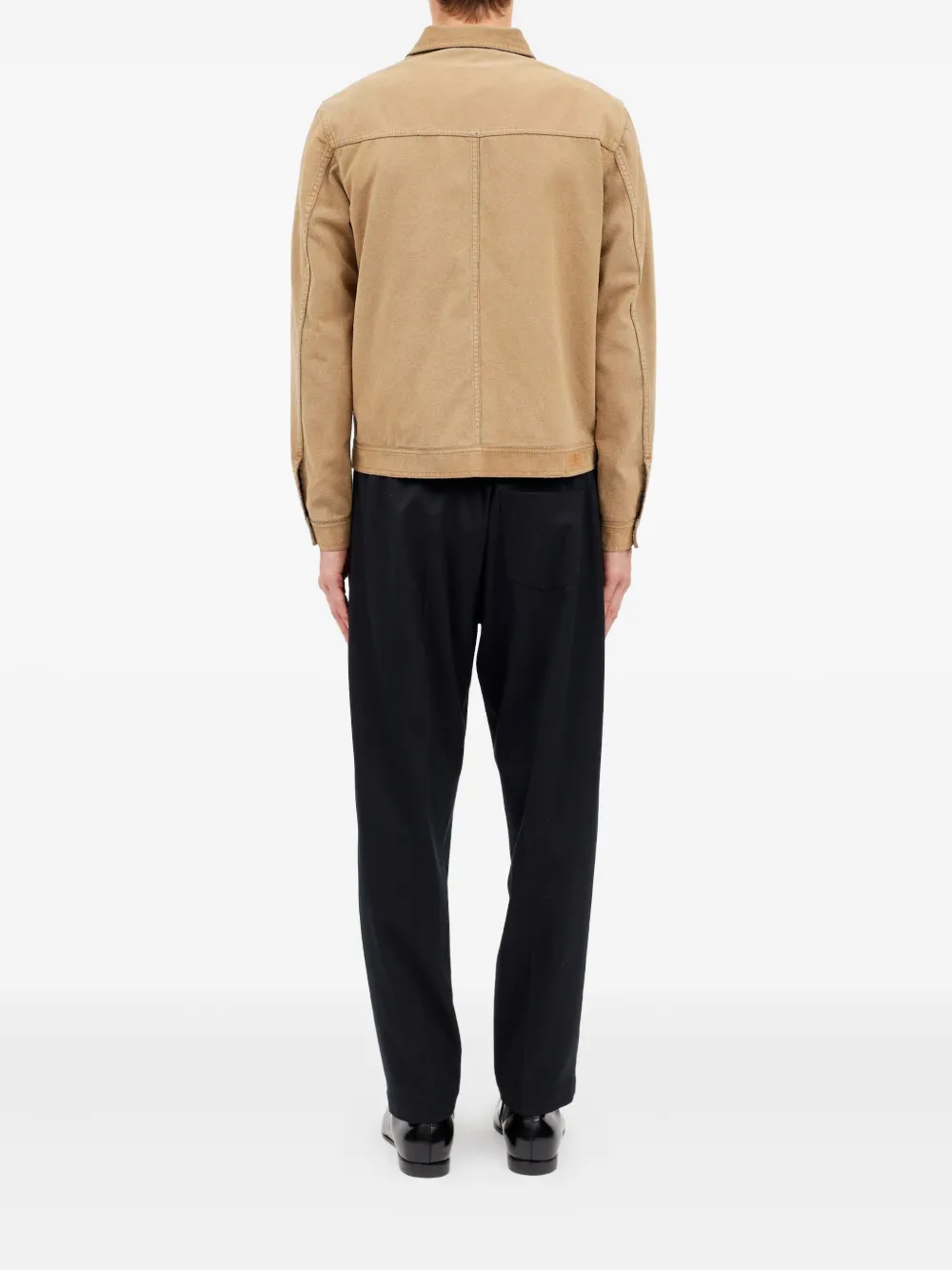 MM6 Maison Margiela Denim jack met suède-effect Beige