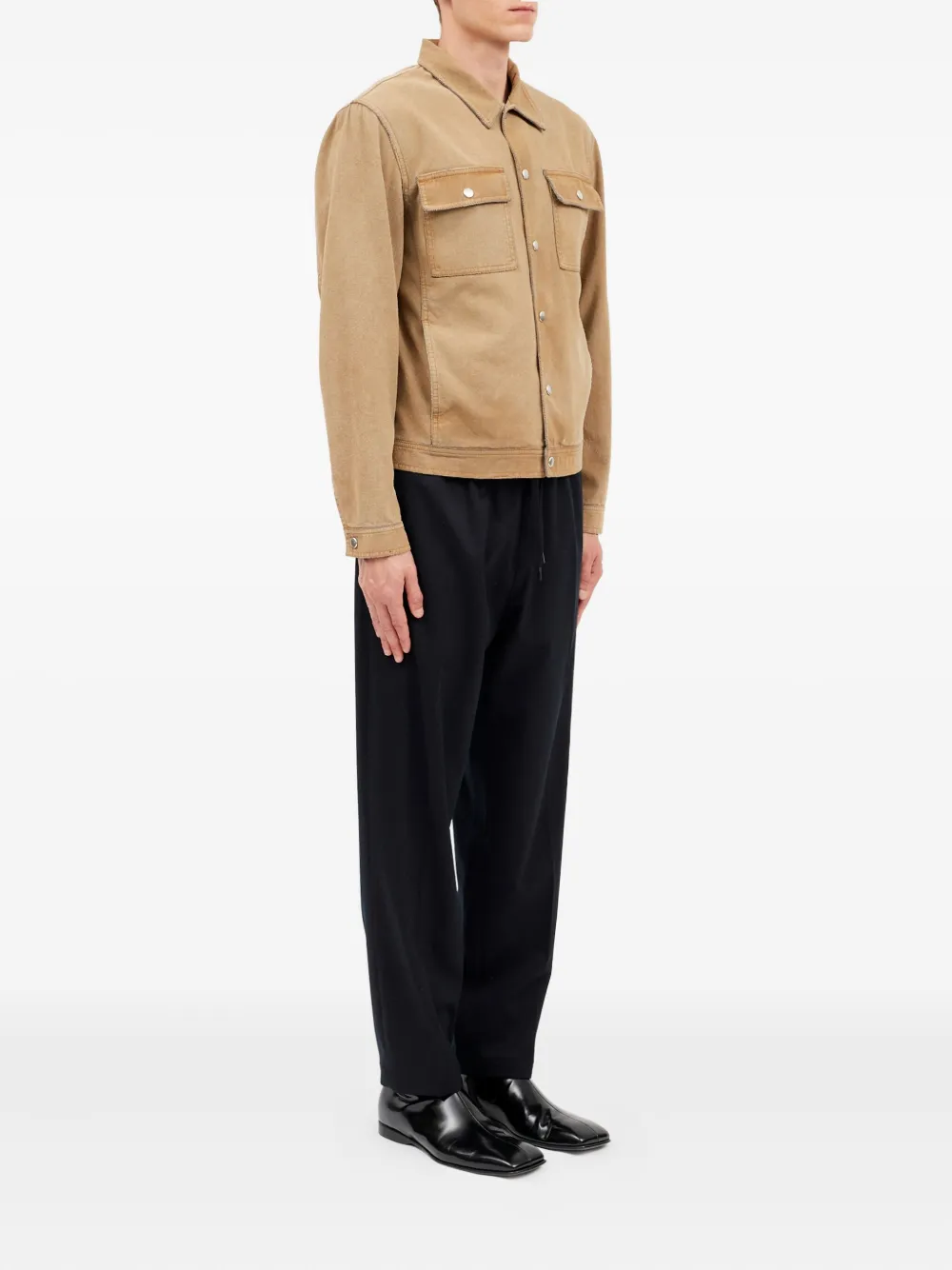  Mm6 Maison Margiela Patch-pocket Shirt Jacket - Neutrals 