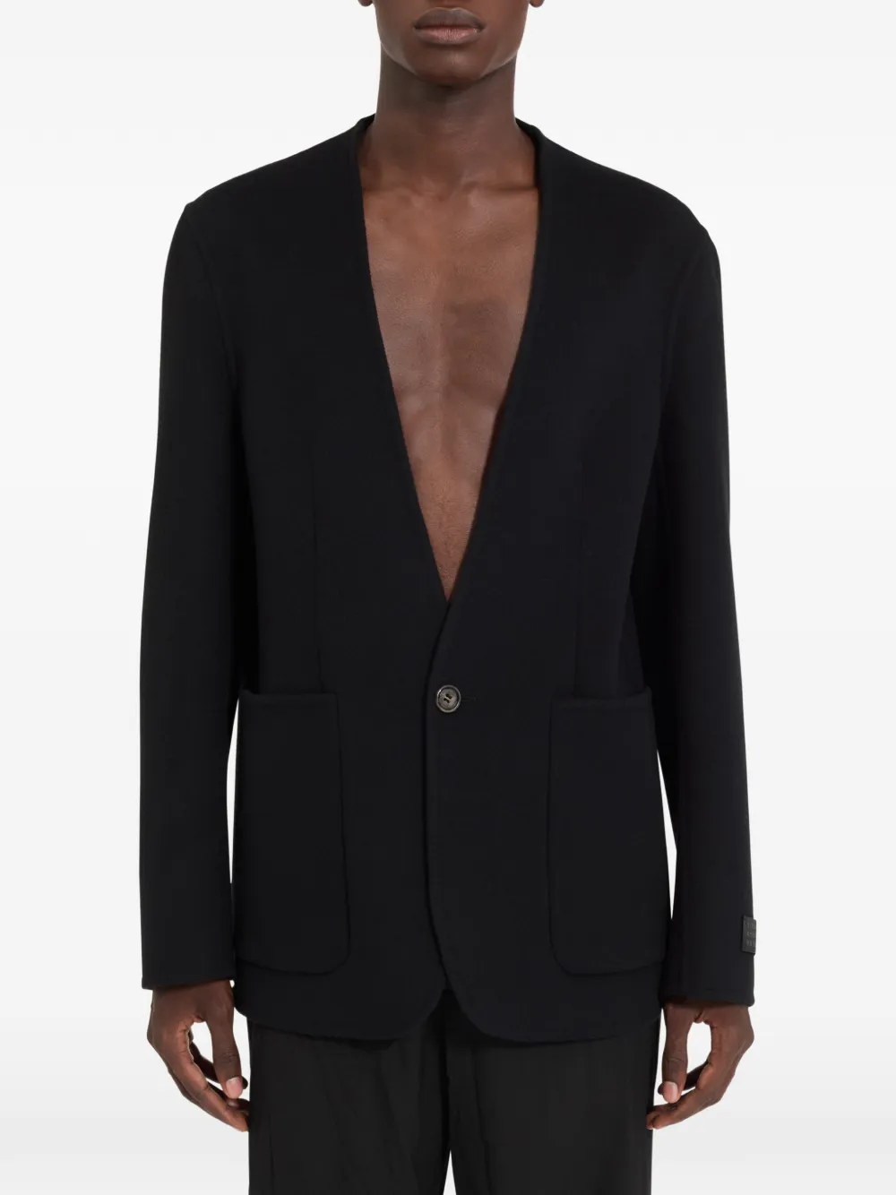 MM6 Maison Margiela Jack met enkele rij knopen Zwart