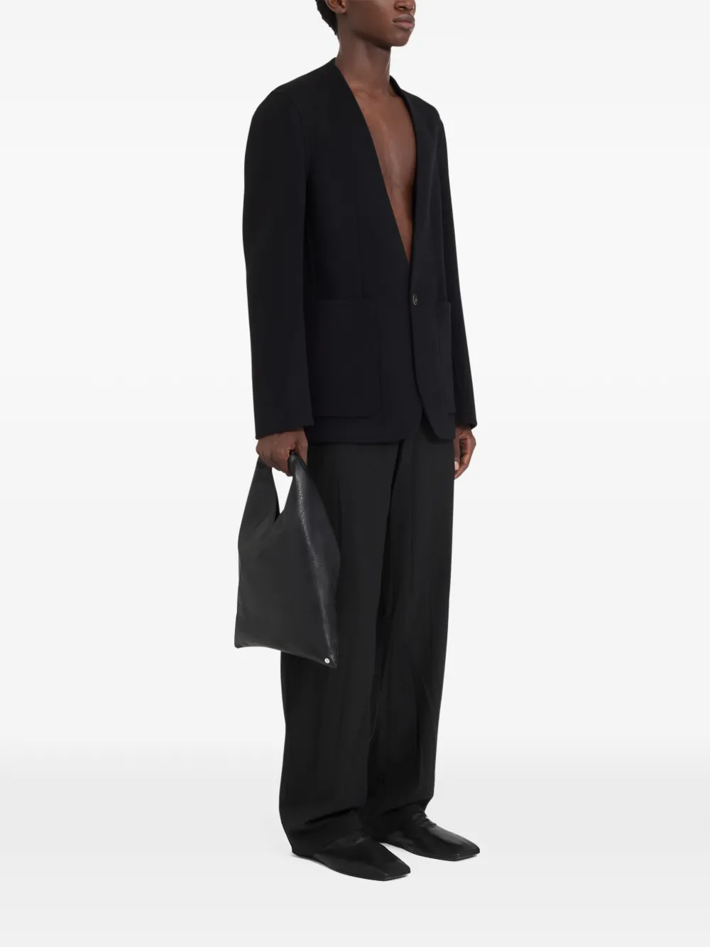 MM6 Maison Margiela Jack met enkele rij knopen Zwart
