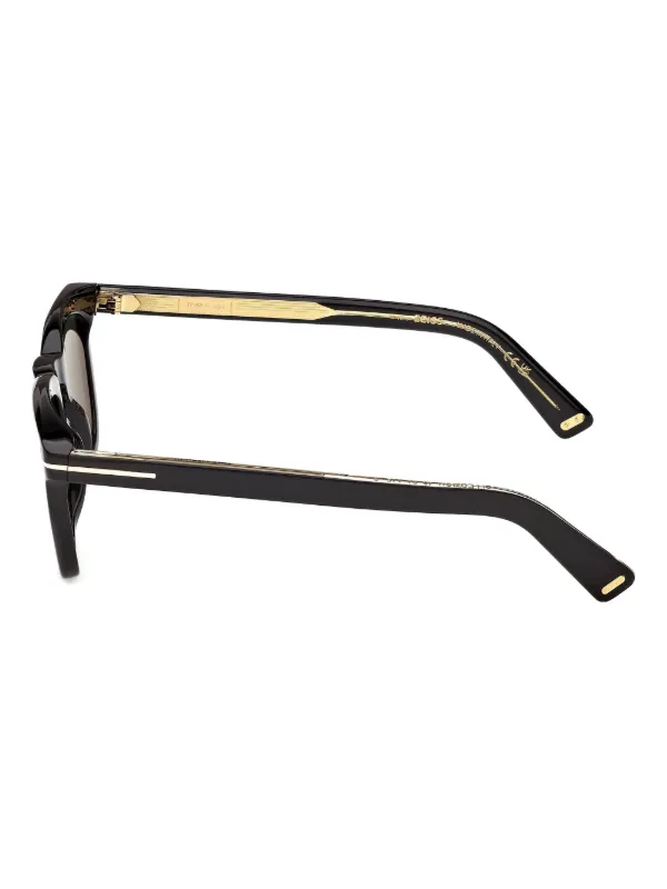 TOM FORD Eyewear ラウンドフレーム サングラス | ブラック | FARFETCH JP