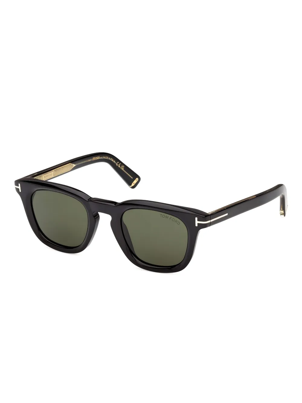 TOM FORD Eyewear Zonnebril met rond montuur Zwart
